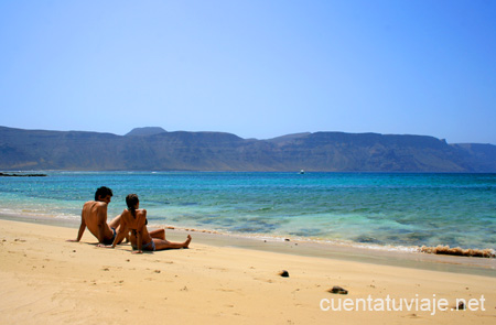 Playa de la Francesa. Parque Natural del Archipiélago Chinijo. La Graciosa. Lanzarote.